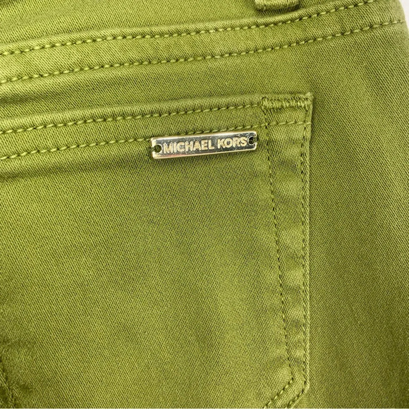 NWT Michael Kors Petite Selma Skinny High Rise Jeans in Olive Green, size 0P - Picture 8 of 11
